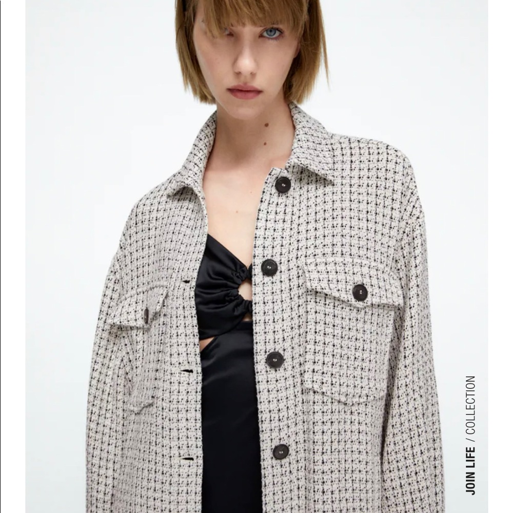 Zara Textured Weave Overshirt